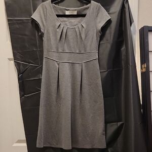 Merona Gray Pleated Sheath Midi Dress